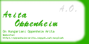 arita oppenheim business card